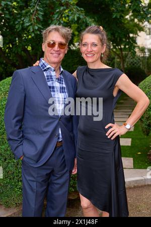 Austrian actor Tobias MORETTI with his wife Julia were honored as Feinschmecker des Jahres 2021 by Gault & Millau at Palais Coburg in Vienna, Austria, on June 24, 2021. - 20210624 PD14087 - Rechteinfo: Rights Managed (RM) Stock Photo