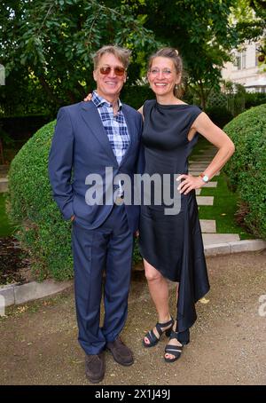 Austrian actor Tobias MORETTI with his wife Julia were honored as Feinschmecker des Jahres 2021 by Gault & Millau at Palais Coburg in Vienna, Austria, on June 24, 2021. - 20210624 PD14081 - Rechteinfo: Rights Managed (RM) Stock Photo