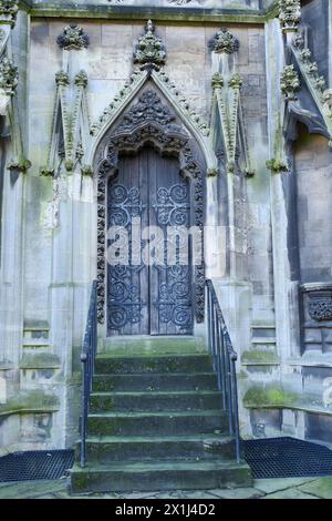 Bristol, England- March 29, 2024: Entrance of St. Mary Redcliffe Church in Bristol Stock Photo