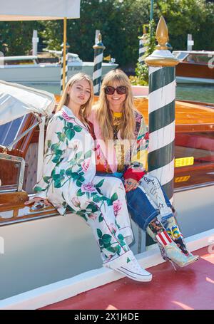 Heidi KLUM and her daughter Leni, arrive Lido at Hotel Excelsior in ...