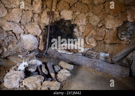 Interior Of A Caveman's Cave From Prehistoric Ages In Serbia Stock 