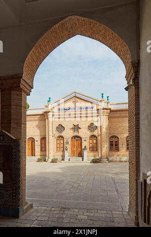 Exterior view of library building at the 17th century Holy Savior Cathedral (Vank Cathedral) in the New Julfa, Armenian quarter of Isfahan, Iran. Stock Photo
