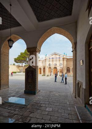 Courtyard view of the 17th century Holy Savior Cathedral (Vank Cathedral) in the New Julfa, Armenian quarter of Isfahan, Iran. Stock Photo