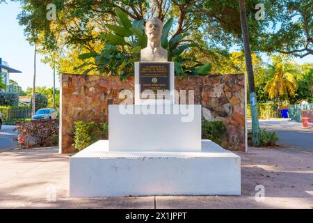 Miami, FL, USA - April 12, 2024: General Antonia Maceo Memorial Calle Ocho Stock Photo