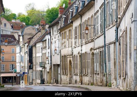 Tonnerre in the bourgogne, street in the old town Stock Photo