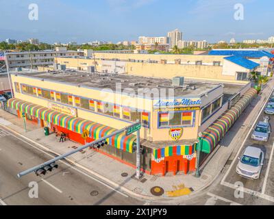 Miami, FL, USA - April 12, 2024: Aerial photo Lincoln Marti building Miami SW 8th Street Stock Photo