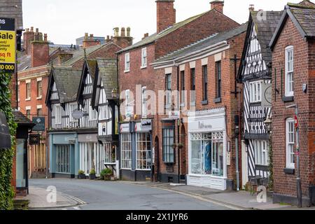 Early morning on King Street in Knutsford, Cheshire,England Stock Photo