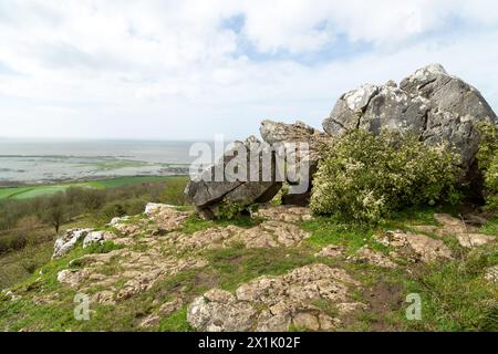 warton crag Lancashire Stock Photo