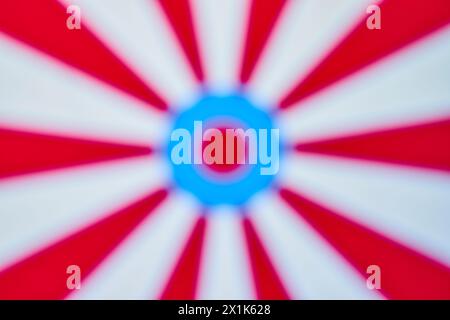 Abstract Radial Blur Dartboard in Motion Stock Photo