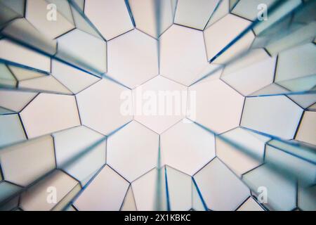 Blue and White Hexagonal Pattern Close-Up Stock Photo