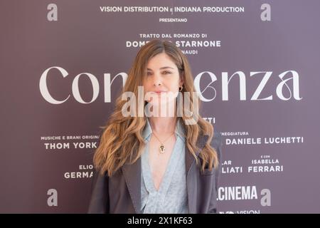 April 17, 2024, Rome, Italy: Actress Vittoria Puccini attends the photocall of the film ''Confidenza'' at the Hotel De La Ville in Rome (Credit Image: © Matteo Nardone/Pacific Press via ZUMA Press Wire) EDITORIAL USAGE ONLY! Not for Commercial USAGE! Stock Photo