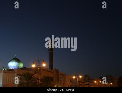 Night view of Muscat in Oman Stock Photo