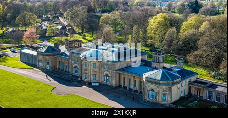 Aerial Image of Heaton Hall in Heaton Park, Manchester UK Stock Photo