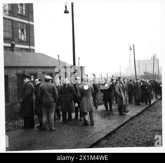 A GERMAN PRISONER-OF-WAR CAMP - Types of German prisoners, British Army Stock Photo