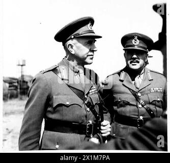 NEW C-in-C HOME FORCES VISITS COASTAL DEFENCES - Portrait of Lt.General Franklyn, British Army Stock Photo