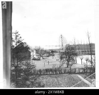 THE BRITISH ARMY IN NORTH-WEST EUROPE 1944-1946 - A picture of the River Rhine taken from an observation post near Niedar, British Army, 21st Army Group Stock Photo