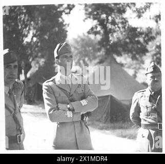 HRH PRINCE UMBERTO OF ITALY - Portrait of HRH taken during his visit to Italian troops , British Army Stock Photo