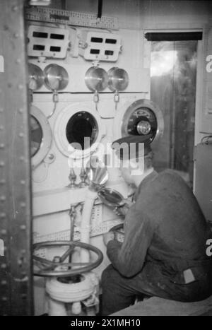 MINELAYING. 1942, ON BOARD A BRITISH MINELAYER, AT KYLE LOCHALSH. - A ...