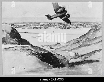 FAR EAST 'REFORS' ROUTE - 15042 Picture issued 1945 shows - Habbania from the escarpment, Royal Air Force Stock Photo