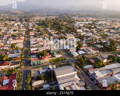 Aerial photograph of La Ceiba, Honduras on a beautiful afternoon. Stock Photo