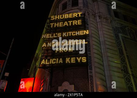 Close-up View Of The Shubert Theater On Broadway Showcasing The ...