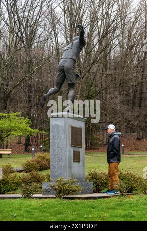 Jim Thorpe Monument in Jim Thorpe Pennsylvania Stock Photo