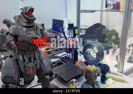 Samples of products made using 3D printing technology in an laboratory. Industry Stock Photo