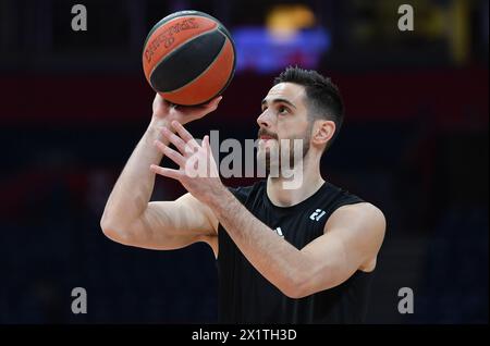 Ioannis Papapetrou of Panathinaikos AKTOR Athens warms up Stock Photo