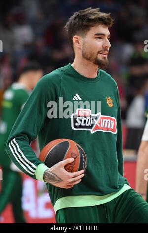 Juancho Hernangomez Of Panathinaikos AKTOR Athens Performs A Free Throw ...