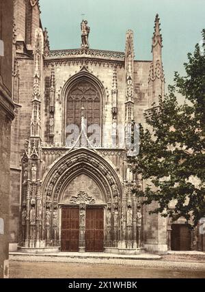 Kathedrale Saint-Sauveur an der Place de lUniversite in Aix-en-Provence, Frankreich, um 1890, Historisch, digital restaurierte Reproduktion von einer Stock Photo
