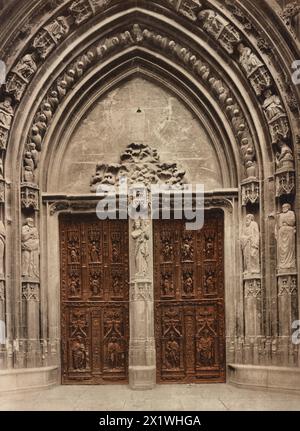 Portal, Kathedrale Saint-Sauveur, Aix-en-Provence, Frankreich, um 1890, Historisch, digital restaurierte Reproduktion von einer Vorlage aus dem 19. Ja Stock Photo