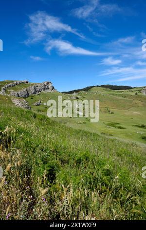 Panorama near the Archaeological Area of monte Adranone. Sambuca di Sicilia. Sicily Stock Photo