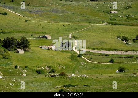 Panorama near the Archaeological Area of monte Adranone. Sambuca di Sicilia. Sicily Stock Photo