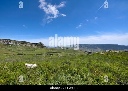 Panorama near the Archaeological Area of monte Adranone. Sambuca di Sicilia. Sicily Stock Photo