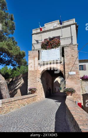 Gateway to the Historic Village of Fiorenzuola di Focara. Monte San Bartolo. Pesaro. Marche. Italy Stock Photo