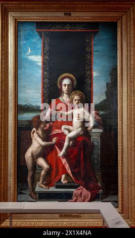 Paris, France - 04 12 2024: Orsay Museum. The Virgin, the Child Jesus and Saint John the Baptist painted by Ferdinand Humbert Stock Photo
