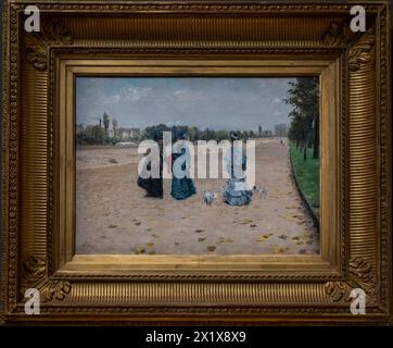 Paris, France - 04 12 2024: Orsay Museum. Avenue du Bois de Boulogne painted by Giuseppe De Nittis Stock Photo