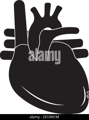heart cardio silhouette Stock Vector Image & Art - Alamy