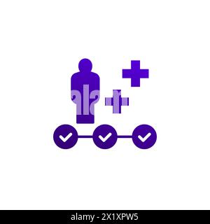 Rehab steps icon on white Stock Vector