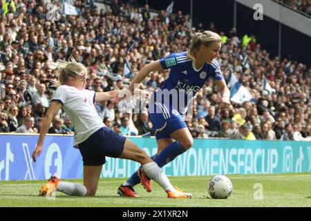 Tottenham Hotspur FC Women v Leicester City FC Women Adobe Women's FA Cup semi final Tottenham Hotspur Stadium 14 April 2024 Stock Photo