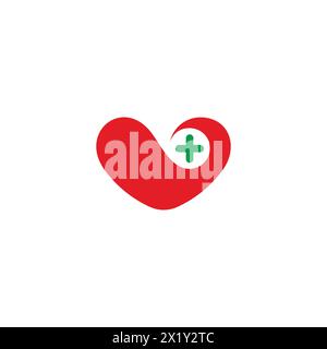 heart plus medical blood icon vector Stock Vector