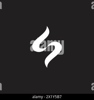 letter s curves motion smoke logo vector Stock Vector