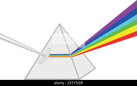 vector illustration prism light refraction Stock Vector