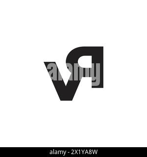 letter vq linked font logo vector Stock Vector