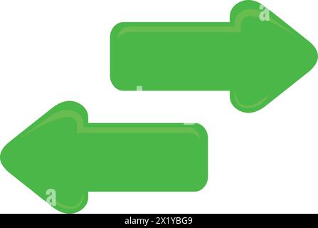 vector green arrows right and left sides Stock Vector