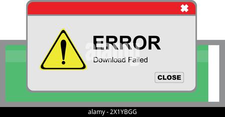 vector poster download failed Stock Vector