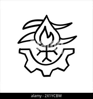 Flat icon of HVAC vector Stock Vector