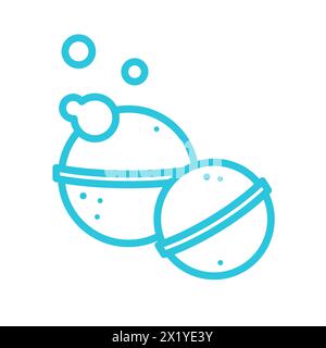 Bath bombs icon. Isolated on white background. From blue icon set. Stock Vector