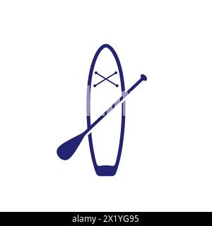 SUP board and a paddle icon Stock Vector