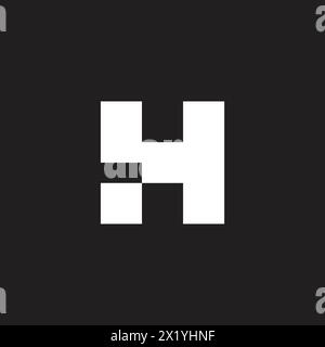 letter hy simple geometric square logo vector Stock Vector